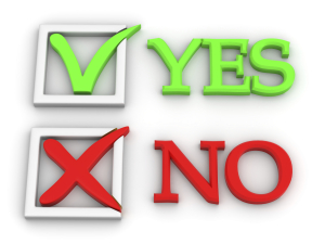 yes and no checkboxes