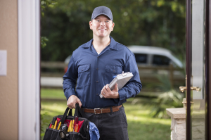 electrician at front door