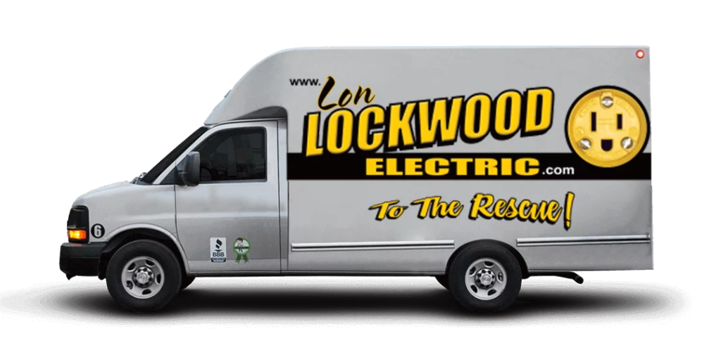 Lon Lockwood service van on white background.